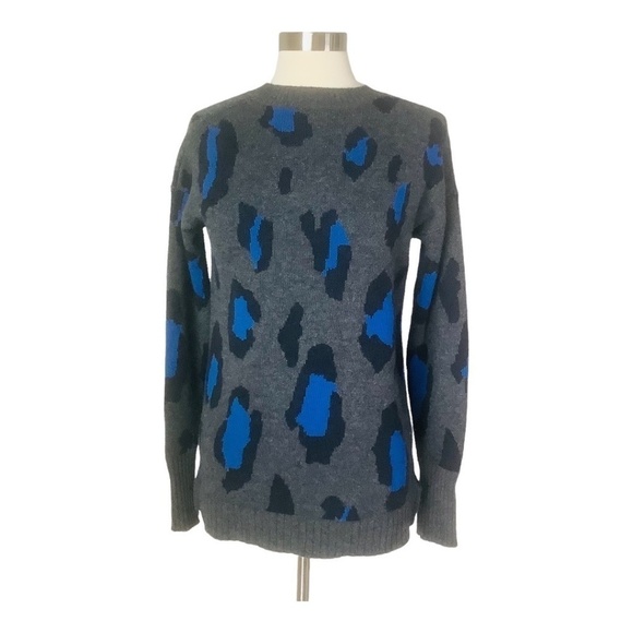 Athleta Wool Cashmere Leopard Crew Sweater MSRP$ 228 - Picture 2 of 16